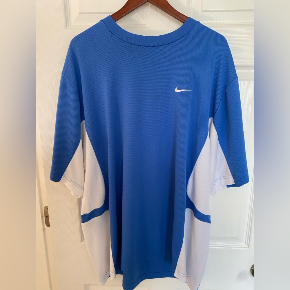Nike Blue and White Athletic Shirt